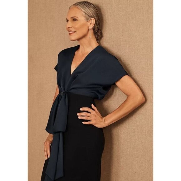 NWT Sachin & Babi Laurana Dress Maxi BHLDN Anthropologie MOB Wedding Navy Black - Picture 5 of 15